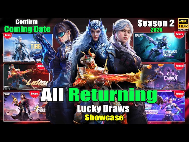 Season 2 All Returning Draws Date 2026 | All Returning Mythic & Legendary Draws Showcase Codm Leaks
