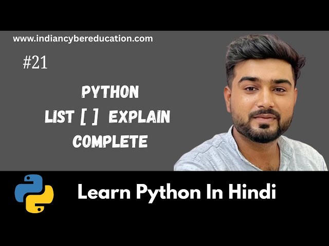 Python Day 21 | Python List Complete Explain in Hindi | Learn Python in Hindi