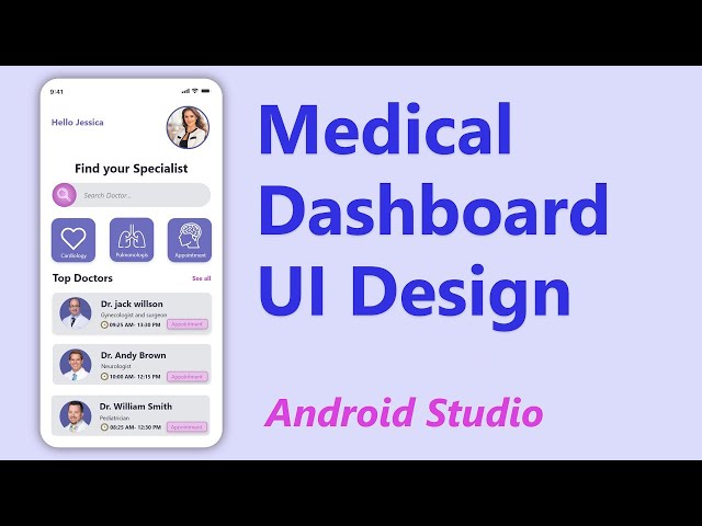 Design a Medical Dashboard in Android Studio: XML Programming Tutorial