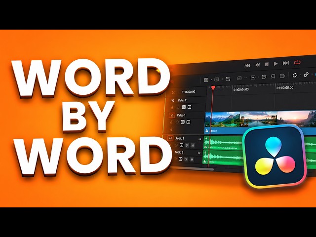 Word by Word Text Animation in DaVinci Resolve in 90 SECONDS #davinciresolve