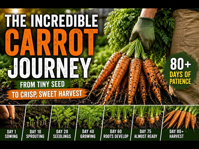 From Tiny Seeds to Crunchy Carrots | Full 80-Day Growing Journey