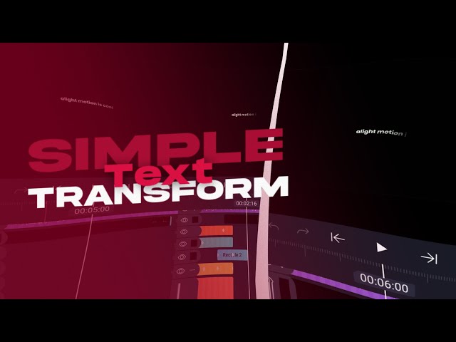 Simple text transform effect in alight motion | Tutorial #9