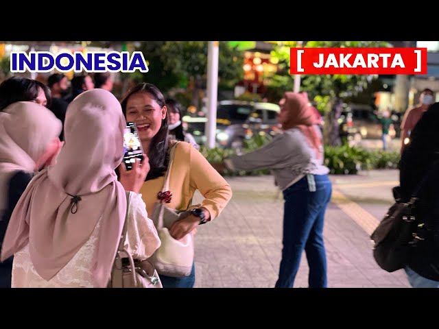 [4K] NIGHT in  CENTRAL JAKARTA , INDONESIA , Walking Tour 2023
