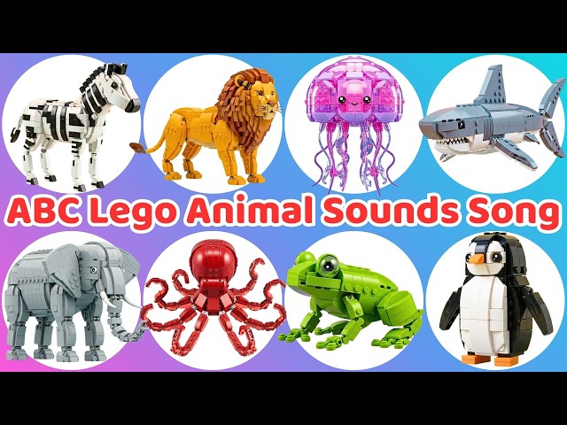ABC Lego Animal Sounds Song 🐾 | A–Z Alphabet Animals for Kids | Fun Learning Video 🎵🧱 for Toddlers!!