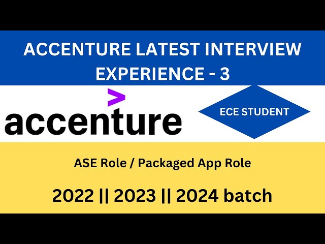 Accenture Interview Experience || ECE || 2022 || 2023 || 2024 || @Vikasteach