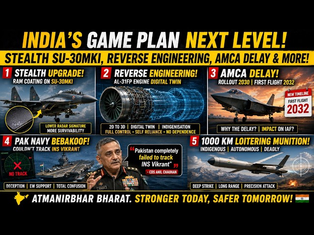 AMCA Delay-IAF Shocked!,Su-30MKI  Reverse Engineering by India?,INS Vikrant Secret Mission EXPOSED
