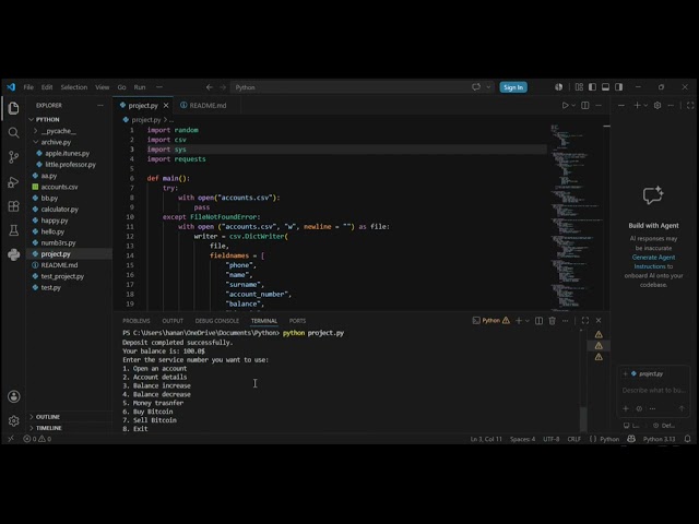 CS50 Python Final Project: Online Banking System