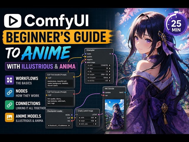 Guía para principiantes de ComfyUI para anime con Illustrious y Anima