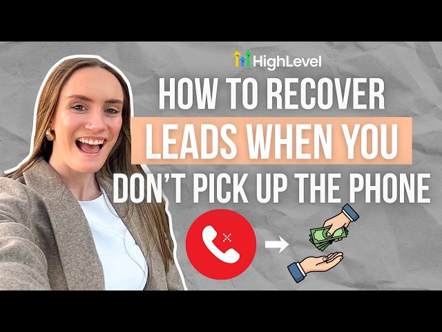 How to Automatically Recover a Lead When You Don't Answer the Phone | Fast 5 min High Level Tutorial