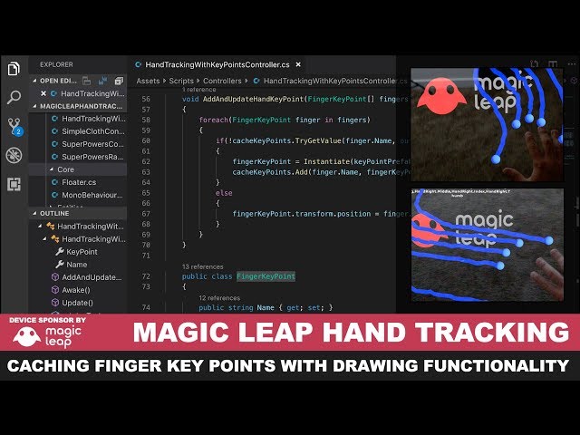 AR Hand Tracking with Magic Leap - Drawing with Key Point Spheres and A Trail Renderer