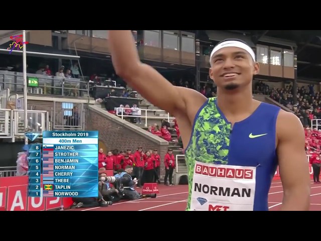 Michael Norman won Men's 400m Diamond League Stockholm 2019