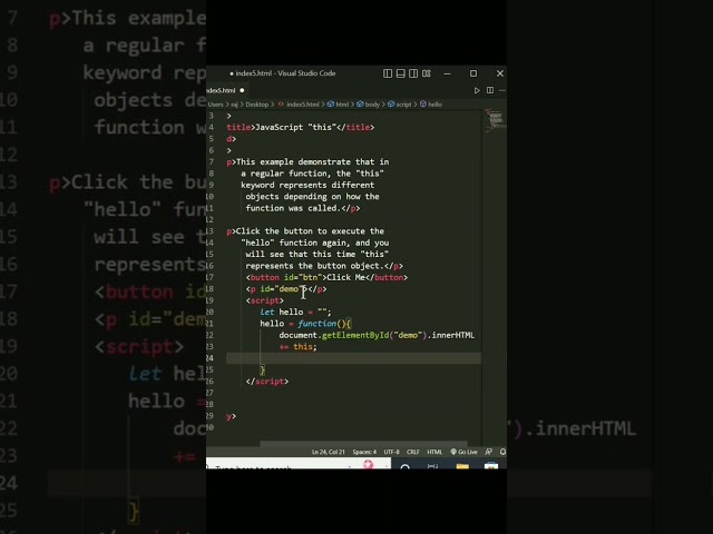 JavaScript arrow function|  window object show | click me | Function #shorts #javascript #function