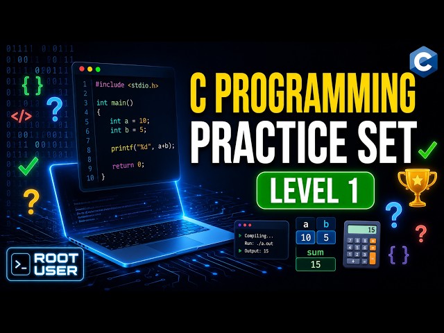 (Part-2)C Programming Practice Set | Level 1 (Beginner Friendly)