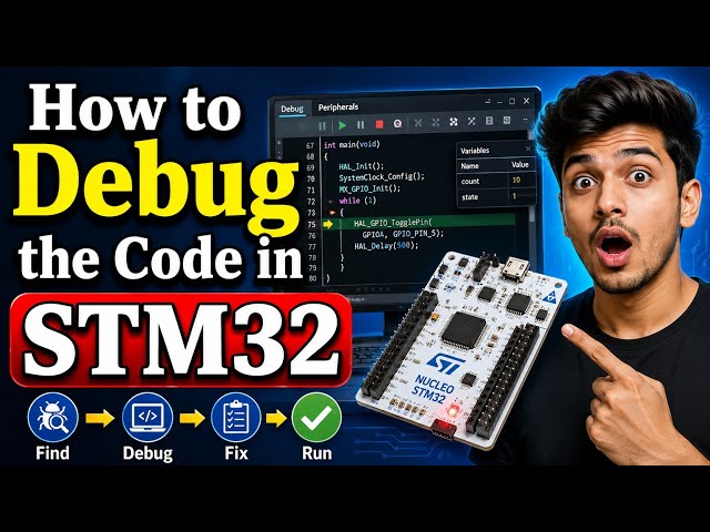 How to Debug the code  in STM32 |STM32 Code debug | Embedded C code debug |STM32  Bare metal program