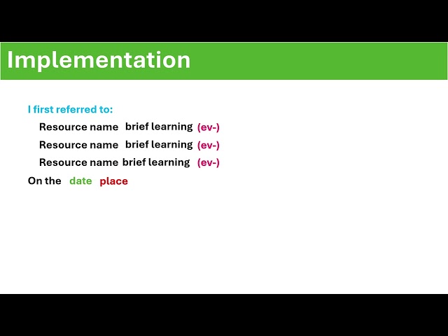 Implementation writing
