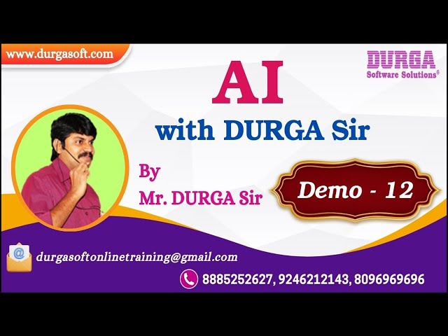 AI with DURGA Sir tutorials || Demo - 12 || by Mr. DURGA Sir On 23-01-2026 @7PM (IST)