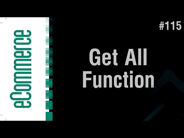 eCommerce Shop in Arabic #115 - Create Ultimate Get All Function