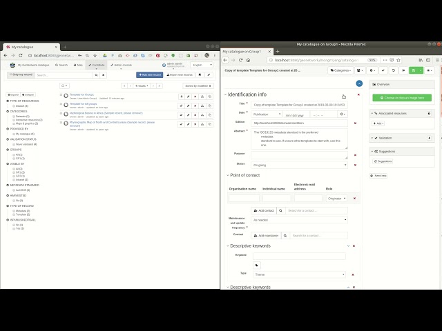 GeoNetwork multi-portal configuration
