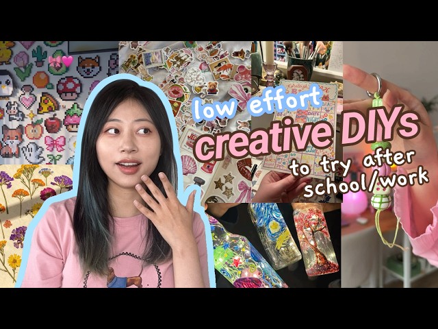 12 easy DIY ideas to try after school/work ˚₊‧꒰ა ✦ ໒꒱ ‧₊˚ creative & low effort