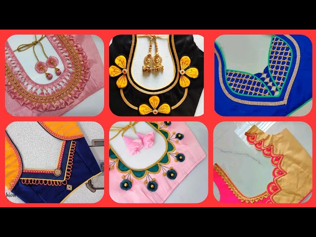 💯💥👉New Patch work blouse designs/Latest blouse back neck design/Beautiful Blouse Designs