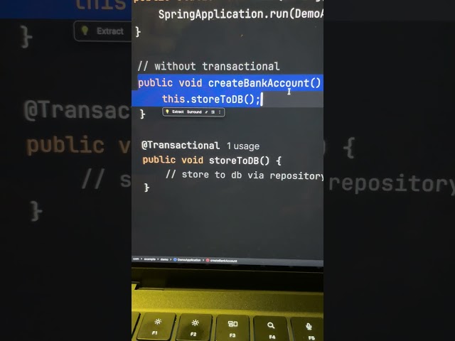 Why @Transactional Doesn't Work When Called Within the Same Service #springboot #java #transactional