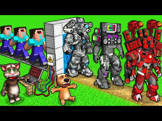 SEСRET UPGRADE of CAMERA and SPEAKER and TV MAN TITAN vs SKIBIDI TOILET in MINECRAFT animation