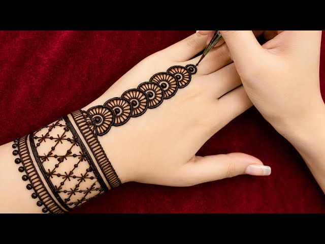 Very simple unique backhand mehndi design | Best mehandi cone | Henna design 