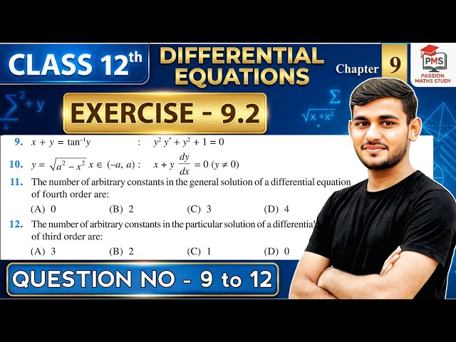 Class 12 Ex 9.2 Q9 to 12 Maths | Ex 9.2 class 12 maths Question 9 | Class 12 Maths Ex 9.2 q10