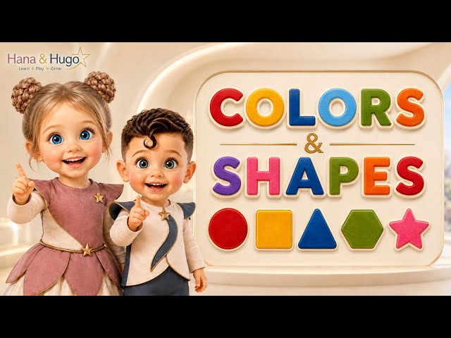 Learn Colors for Toddlers 🌈 | Colors & First Words for Kids | Hana & Hugo | 4K