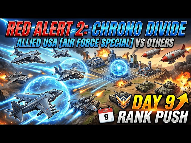 Red Alert 2 Chrono Divide - Allied USA vs Others (Day 9 Rank Push)