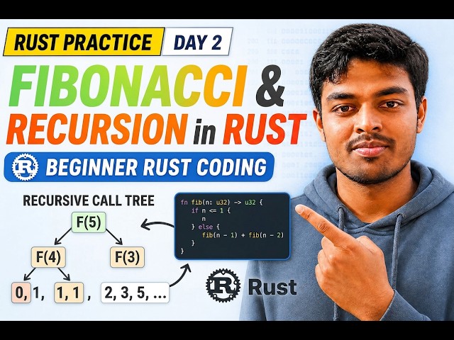 Rust Practice Day 2: Fibonacci Series Explained | Recursion in Rust