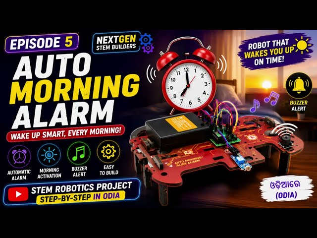 Automatic Morning Alarm 🤖⏰ | Episode 5 | STEM Robotics | Odia