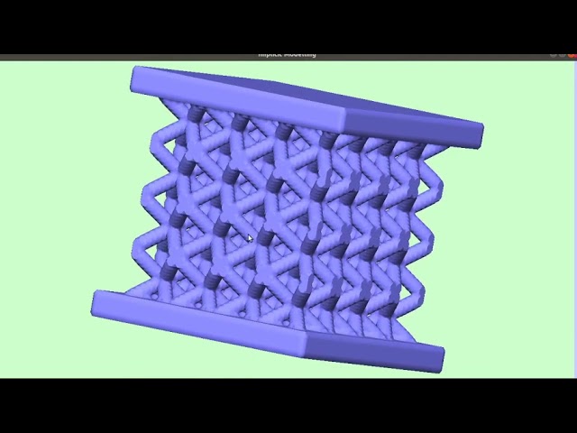 Generation of lattice structure through implicit modelling - Lattice four with cuboids