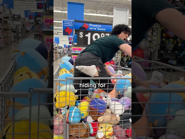How long can you hide in the stuffed animals at Walmart?