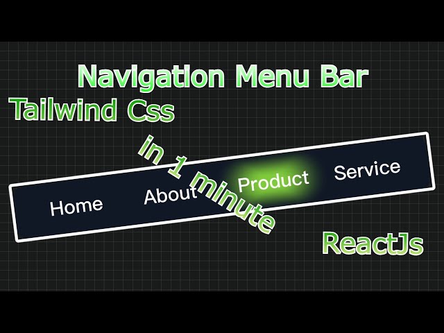 How to code Navigation Menu Bar | Tailwind Tutorial | ReactJS Tutorial | (for beginners) in 1 minute