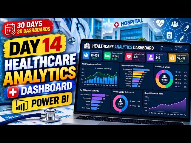 Day 14 | Healthcare Analytics Dashboard | Power BI | 30 Days 30 Dashboards