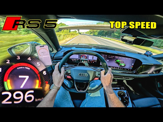 2026 Audi RS5 AVANT B10 // 296KM/H TOP SPEED POV on AUTOBAHN