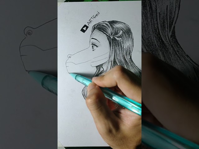 How to draw the face of Nezuko #demonslayer #drawingtutorial #learntodraw
