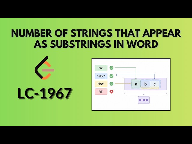 Number of Strings That Appear as Substrings in Word | Leetcode 1967 | Java | Hindi