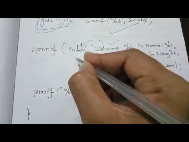 sprintf(); function in C