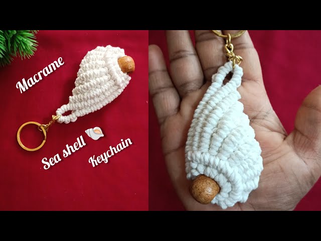 Macrame Sea Shell keychain | Easy tutorial for beginners | DIY | Boho style | Handmade #diy #macrame