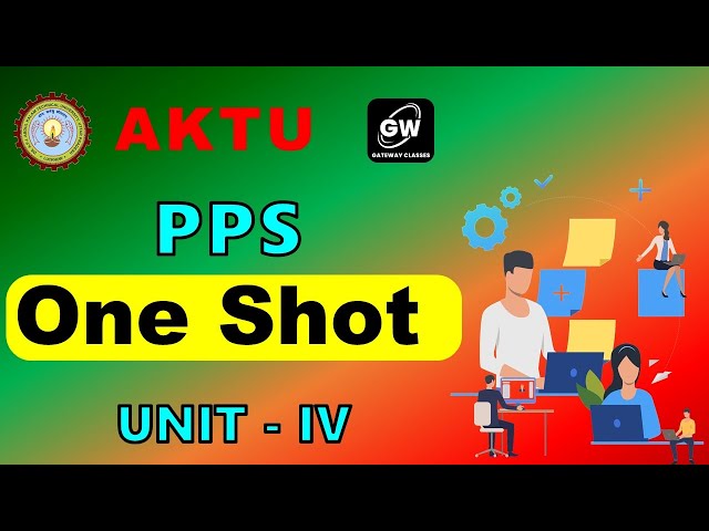 ONE SHOT I UNIT-4 I  PPS I by Pragya Rajvanshi Ma'am I GATEWAY CLASSES I  AKTU