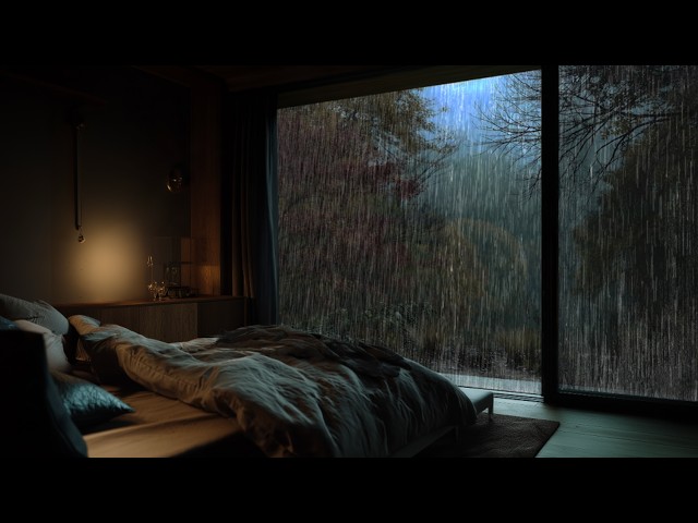 Pouring Rain Outside the Window 🌧️ | Natural White Noise for Sleeping