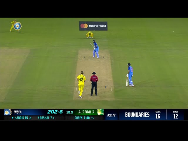 1st Mastercard IND v AUS T20I | Pandya's powerful finish