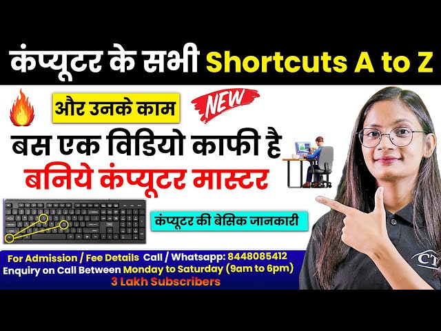 Shortcut Keys of Computer in One Shot 2025 | Computer A to Z Shortcut Keys | Windows Shortcut keys