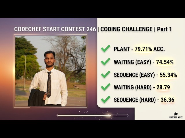 CodeChef Starters 246 Contest Solutions | Editorial | C++ | Arbaz Shaikh IIT Bhilai