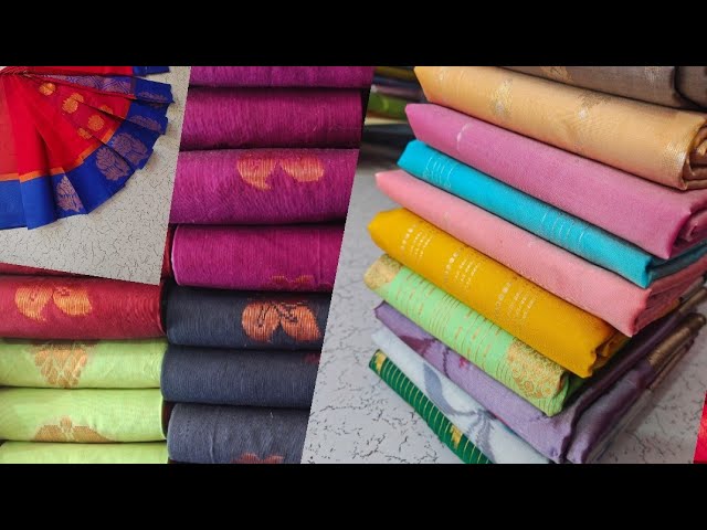 New Soft Silk Collection & Korvai Border Silk Cotton Sarees offer price #saree 