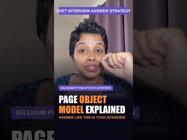 How to Explain Page Object Model in Python | Selenium Interview Answer