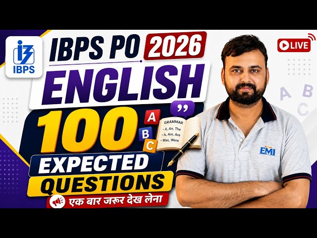 IBPS PO 2026 | 100 Most Expected English Questions | Must Watch Before Exam! Saurabh dey