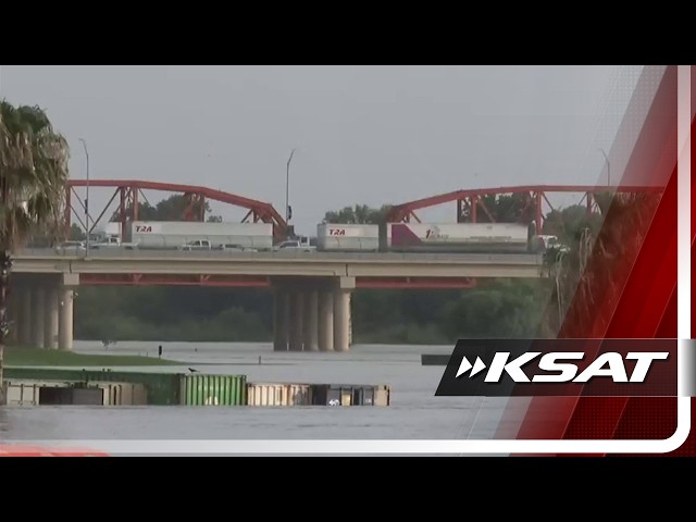 Water from Rio Grande recedes after cresting in Eagle Pass